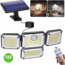 333LED Solar Motion Sensor Light Bright Garden Outdoor Street Security Wall Lamp