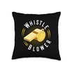 Referee Whistle Blower, Refereeing Arbitrator Ref Umpire Throw Pillow