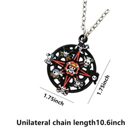 DEZHAN Cartoon Anime One Piec Necklace, Zinc Alloy Luffy Torque for Women and Men (11)