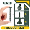 MorningRo 12 Pack Vinyl Shutter Fasteners Plastic Shutter Screws Window