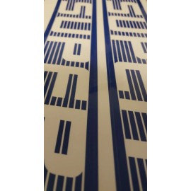 1x Original BLUE Super Chexx Bubble Dome Hockey - Side Cabinet Decal/Sticker NEW