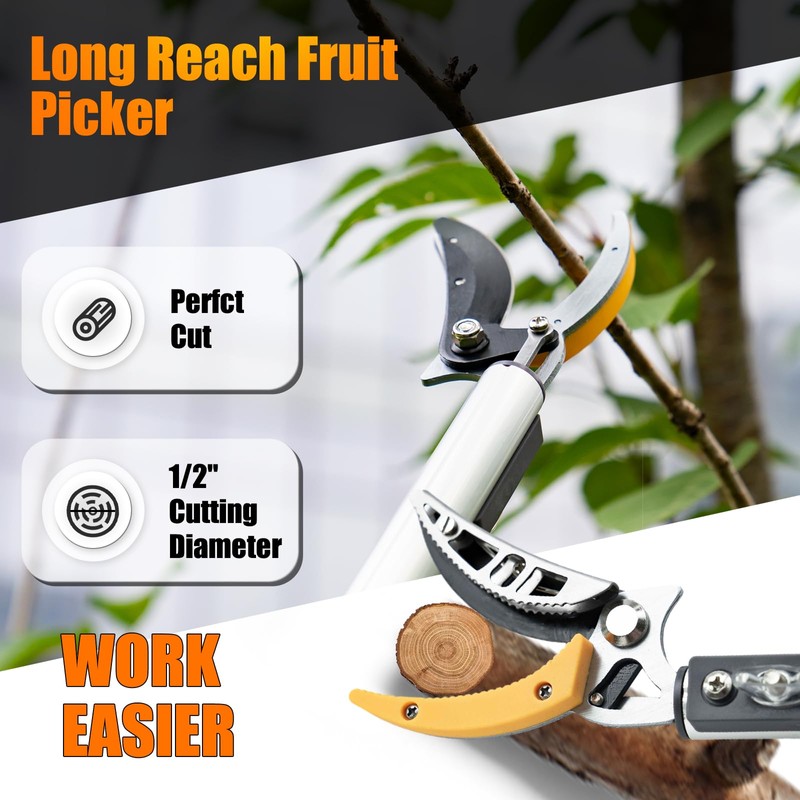 Heancare 4.6-10 Ft Tree Trimmers Long Handle Pruner with Long