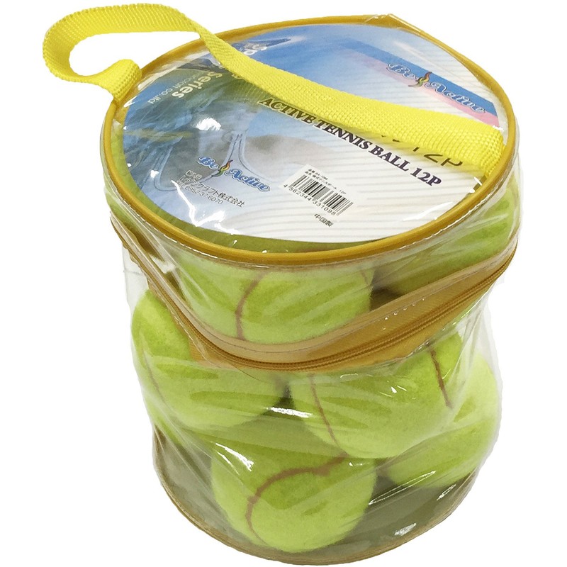 Be Active (bi-akutexibu) Tennis Ball Set of 12 [Storage bag] BA – 1098 