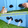 63" Large Dog Pool with Sprinkler, 2-in-1 Foldable Swimming Pool