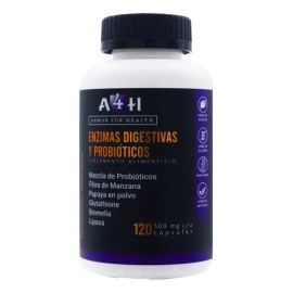 Suplemento Probioticos Enzimas Digestivas 120 Caps A4h Sabor Sin Sabor