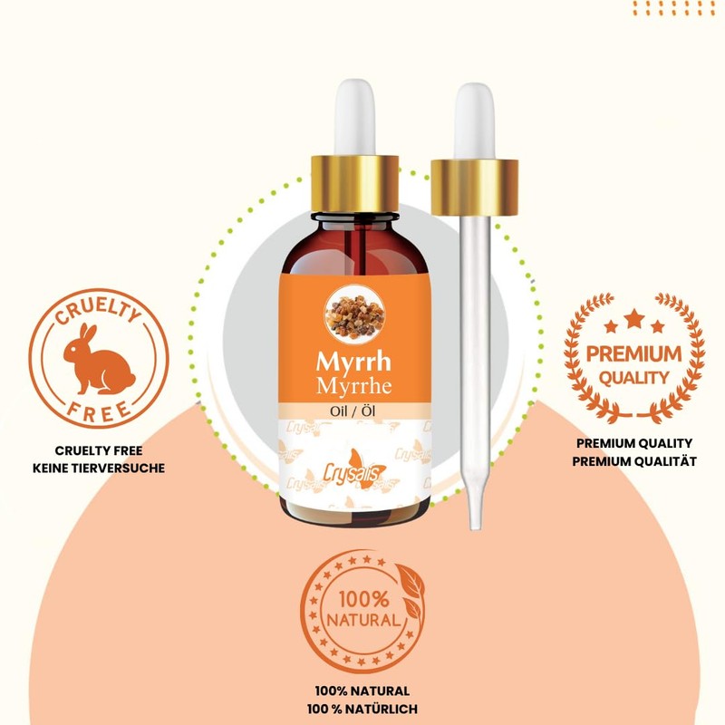 Crysalis Myrrh Oil (Commiphora Myrrha) Oil, 30 ml/1.01 fl oz
