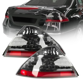 A pair of Smoke Taillights with bulbs for Honda 2006-2007 Accord, 4-Door, Driver and Passenger Side 2PCS
