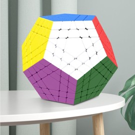XMDCuber Megaminx 5 x 5 Stickerless Puzzle Cube, 5 x 5 Dodecahedron Speed Cube