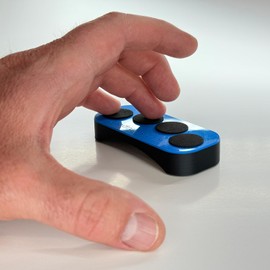 Tap Drums - A Silent Fidget for Everyone, Inspired by Musicians - Great Gift Durable - Pocket Size (Blue)