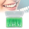 60Pcs Interdental Brush Practical Slim Braces Cleaner with PP Handle