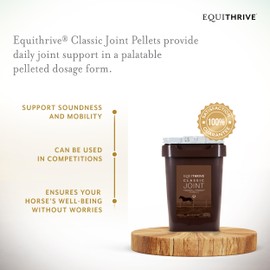 Equithrive Classic Joint Supplement Pellets with Glucosamine, Chondroitin, Hyaluronic Acid and MSM for Horses and Senior Horses, 10 lbs