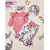 ADIFUN Baby Girl Clothes 6-9 Months Infant Girl Outfits Pink