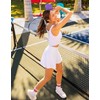 SANTINY 14" Tennis Skirt Golf Skorts with Pockets Tummy Control