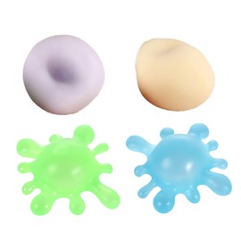 4PCS Crunchy Stress Ball, Fidget Toys Squishy, Stress Balls for Anxiety, Squishy Ball Hand Grip Pressure Ball, Stress Balls Toy Age 5 to Adult, Ideal for School, Office & Anxiety Relief, Sensory Toys