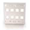 C2G 03415 8-Port Double Gang Multimedia Keystone Double Gang Wall