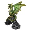 Ebros Gift Green And Gold Scales Behemoth Dragon Perching On