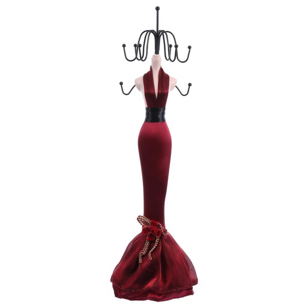 BESPORTBLE Claret Jewelry Display Stand Model Dress Earring Necklace Ring