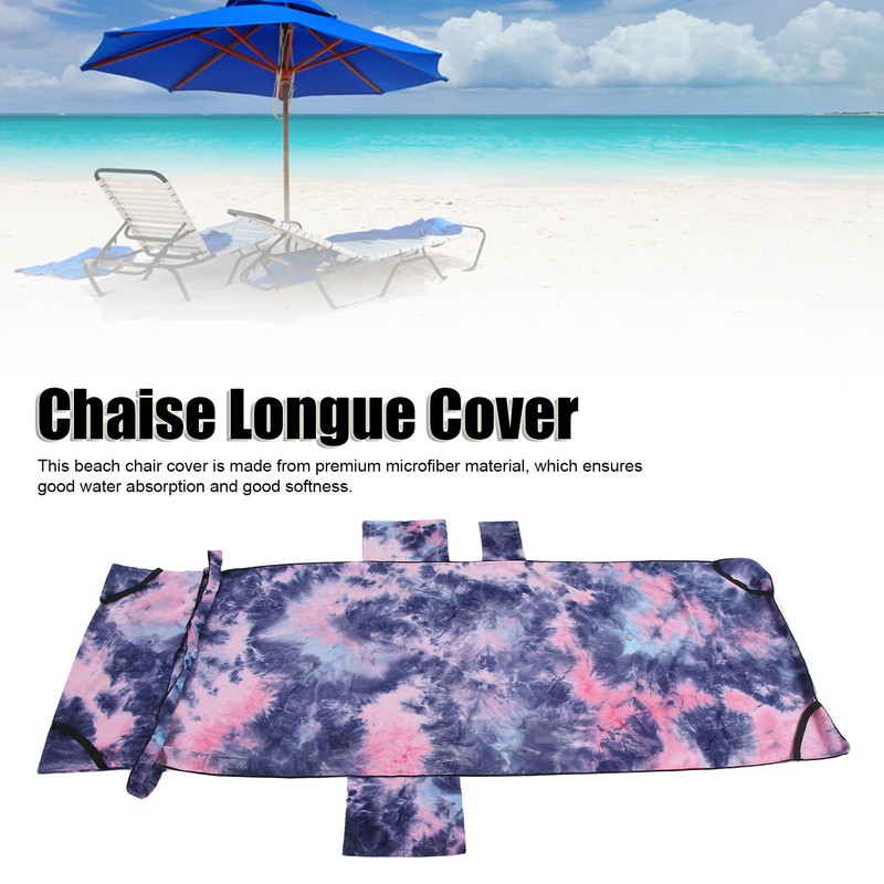 Beach Chair Cover Microfiber Good Water Absorption Side Pocket Design