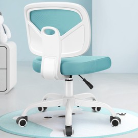 Primy Kids Desk Chair, Pink Study Chair for Boys Girls with Height Adjustable, Swivel Mesh Task Student Chairs for 4-12, Growing Teen Office Chair for Home/School/Office (Teal)