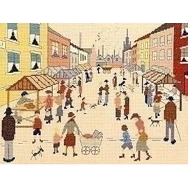 Bothy Threads Counted Cross Stitch Kit "Friday Market", 33x26cm, XLC13