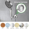 Uonlytech 2pcs Adjustable Shower Head Holders No Drill Showering Holder