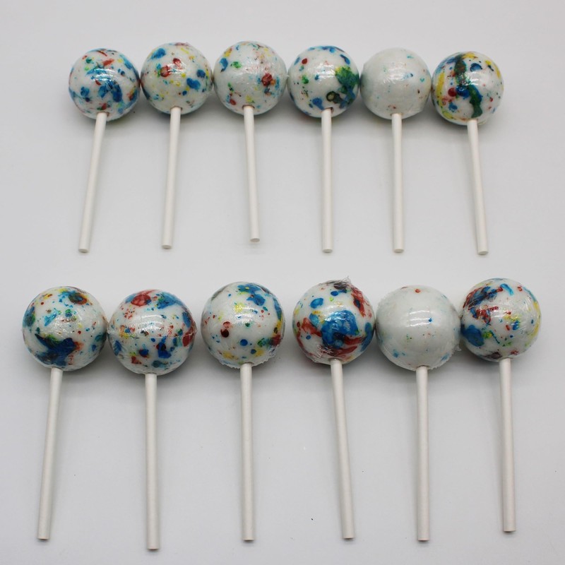 BIG 1.75 INCH Psychedelic Jawbreakers Candy on Sticks 12 Count-