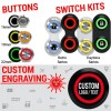 AutoLöc Power Accessories Oval Black Anodized 12V Momentary Push Button