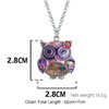 NEWEI Cute Enamel Owl Necklace Pendant for Women Jewelry Gifts