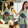 Elfzone Harvesting Apron - Gardening Aprons with Pockets,with Pockets for