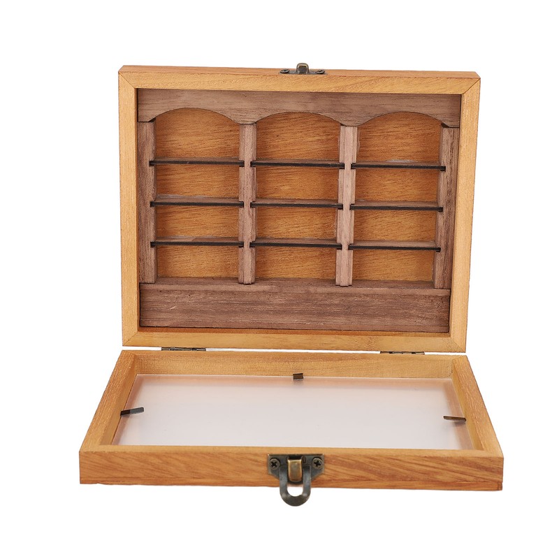 Miniature Wooden Bookshelf Anxiety Relief Multi Books Display Case Cabinet