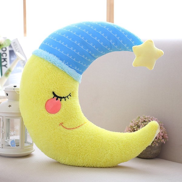 MASSJOY Star Moon Cloud Pillow Cushion, Bedside Sofa Sleeping Pillow, Plush Toy Gift.-40cm