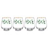 Lenox 888202 Holiday 4-Piece Stemless Wine Glasses, Christmas Drinkware Set,