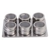 XZJMY Set of 4 Magnetic Spice Tins with Metal Wall-Plates,Stainless