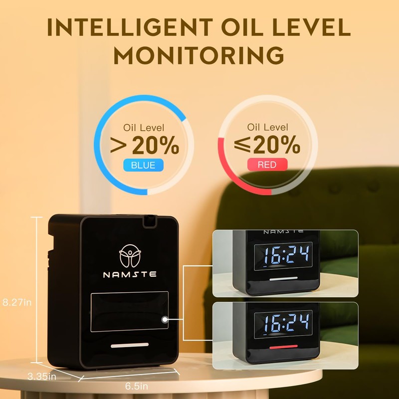 Namste Smart Waterless Diffuser HVAC Scent Machine with Clock &