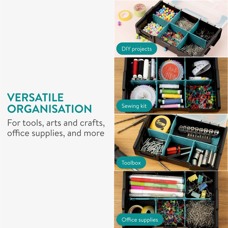 Navaris Sorting Box for Small Parts - 1 x Organiser