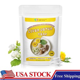 MENXI 24 Bags Liver,Kidney and Pancrea Herbal Compound Detox & Cleanse Herbal Tea
