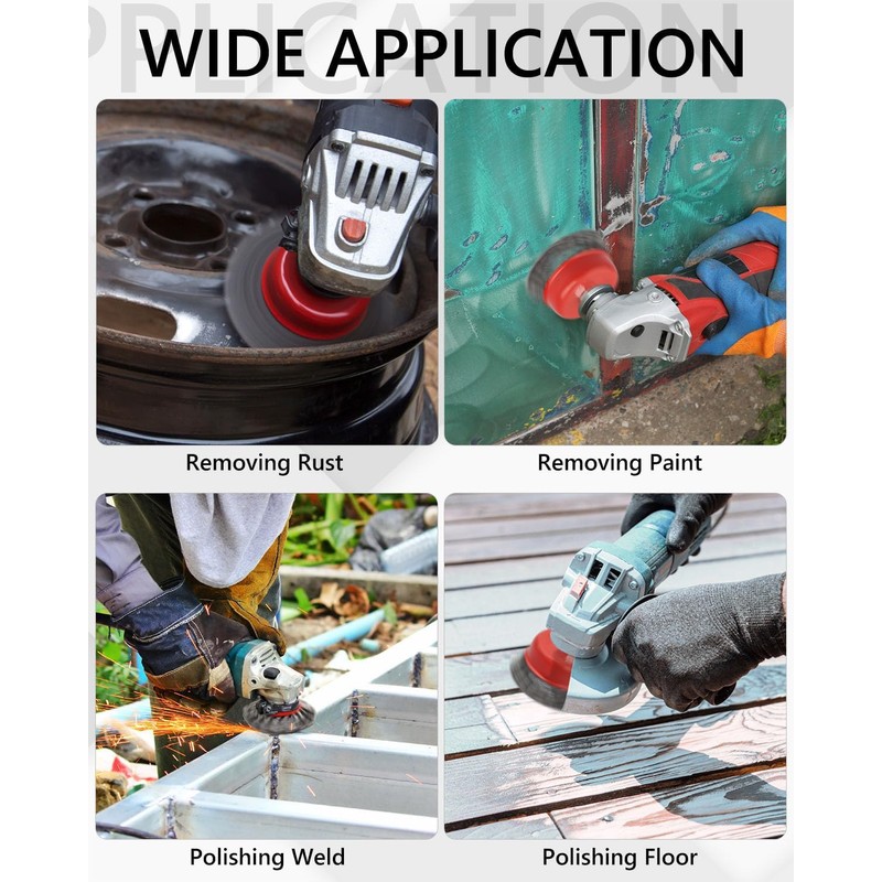 Twist Knot Wire Wheel Cup Brush Set for Angle Grinder,