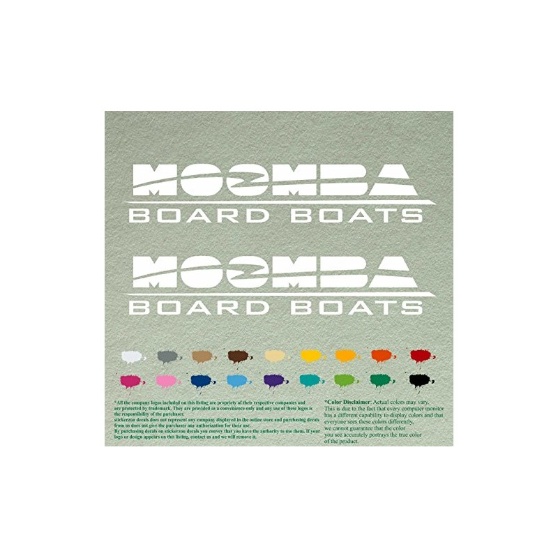 Pair of Moomba Boats Compatible Replacement Decals Vinyl Stickers Outboard