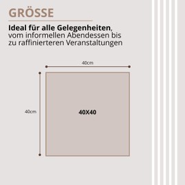 Casaviva® Set of 6 Extra Soft Satin Napkins 40 x 40 cm (Silver Damasc)