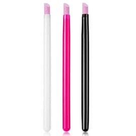 Stone Pusher, Cuticle Pusher, Nail Art Tool, Portable, Easy to Use, Pen Type, Beveled 45° Tip, Ideal for Daily Nail Care (1 Pink, Black, White 3 Pieces)