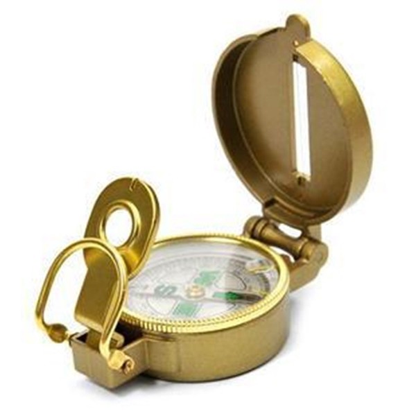 Compass Oil Float Type Climbing Military Specification Brass Gold