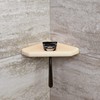 Questech 5" Corner Shower Footrest, Lugged for New Construction, Shaving