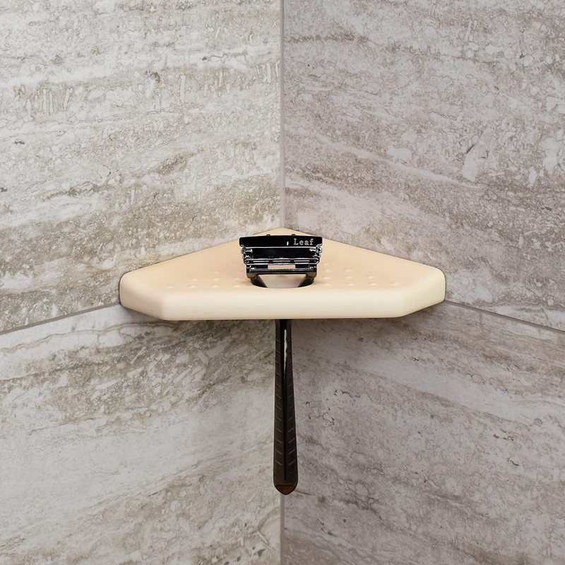 Questech 5" Corner Shower Footrest, Lugged for New Construction, Shaving