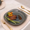 16pcs Ceramic Dinner Set Green Square Shape Dinnerware Set for
