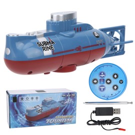 Ghzste Mini RC Submarine Toy for Aquarium Decoration, Simulated Submarine Model, 6 Channel Remote Control U Boat for Children