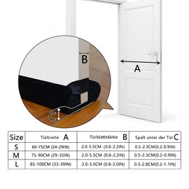 BKSAI Draught Excluder for Doors 75 cm No Gluing Door Seal Bottom Can Be Cut to Size for Front Doors 73 cm 60 cm 70 cm Draught Stopper Wind Stopper Door Floor Seal Wind Protection Door