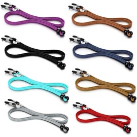 8 Piezas Correa para Gafas, BetterJonny Cuero PU Correas de Soporte para Gafas de Ojo, Deportes Gafas Correa Ajustable, Cordones para Gafas, Cadena de Gafas Retenedor para Mujer Hombre y Niño