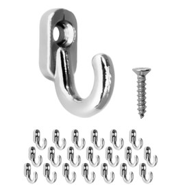 FUXXER 20 x Mini Iron Hooks Decorative Hooks Picture Hooks and Decoration Silver