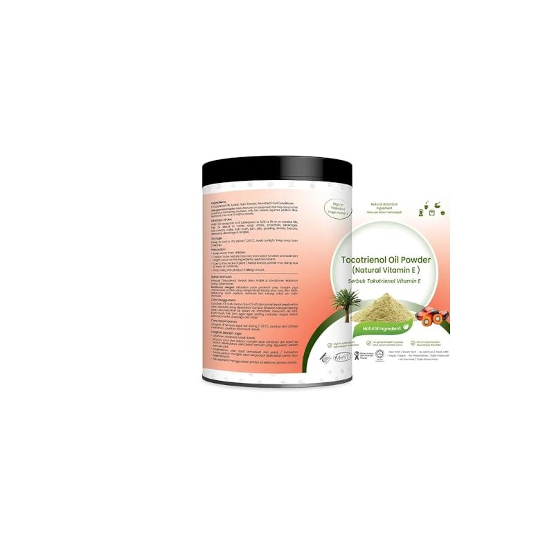 Tocotrienol Oil Powder - Natural Vitamin E - 50 g
