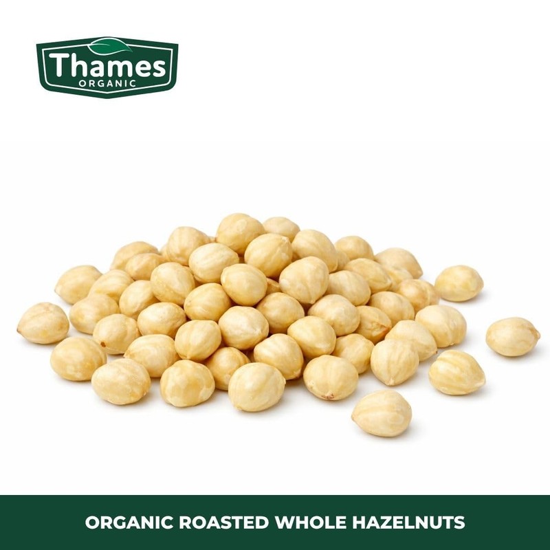 Organic Roasted Hazelnuts - Whole Hazelnuts, No Additives or Preservatives